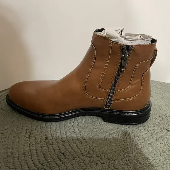 Alfani Side-Zip Boots Size 8.5 Brown - Picture 3 of 6